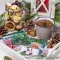 Dekobeispiel mit den Cocktail-Servietten Set 10 + 10, Weihnachten, 25 x 25 cm.