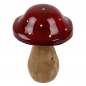 Deko Holz Fliegenpilz, 13 cm.