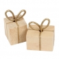 6 kleine Holz Deko Geschenke, 30 - 32 mm.