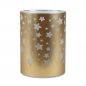 Deko LED-Licht Zylinder, Sternenzauber in Gold, 12,5 cm.