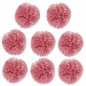 8 Kleine Pompons in Himbeere, 20 mm.