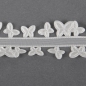 10 Meter Tischband Schmetterlingsbordüre in Weiß, 30 mm.
