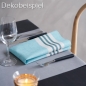 Duni Dunicel Servietten Towel Napkin Raya Blue, faltenfrei, 38 x 54 cm.