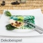 Dekobeispiel Holz Fingerfood-Schalen, Schiffchen, Einweg, 11 x 6,5 cm.