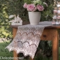Dekobeispiel Tischläufer Spitze, Boho Chic in Weiß, 30 cm.