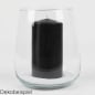 Glas Windlicht, Vase Alzada, klar, 17 cm, Dekobeispiel mit Kerze.