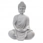 Dekofigur Buddha in Grau, 12 cm.