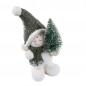 Keramik Schneemann mit Tannenbaum in linker Hand, 16,5 cm.