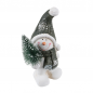 Keramik Schneemann mit Tannenbaum in rechter Hand, 16,5 cm.