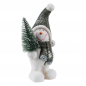 Keramik Schneemann mit Tannenbaum in rechter Hand, 16,5 cm.