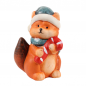 Niedlicher Weihnachts-Deko Fuchs mit Zuckerstange, 10 cm.