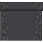 24 Meter Rolle Duni Dunicel Tischläufer Golden Stardust Black.