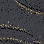 Duni Zelltuch Servietten Golden Stardust Black, 33 x 33 cm.