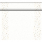 24 Meter Rolle Duni Dunicel Tischläufer Golden Stardust White.