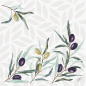 Duni Bio Dunisoft Servietten Olive Garden, 40 x 40 cm.