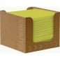 Duni ecoecho® Spenderbox mit 50 Bio Dunisoft Cocktail Servietten in Kiwi, 20 x 20 cm