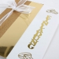 Einladungskarte Hochzeit, Goldhochzeit, Eheringe in Gold/Weiß.
