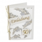 Einladungskarte Goldene Hochzeit, Elegante Ornamente.