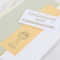 Einladungskarte Kommunion, Kelch in Lindgrün/Apricot.