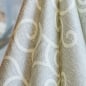 50er Pack Tafeldeko Premium Faltservietten Ornamente in Greige-Creme, 40 x 40 cm