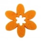 Filz Blümchen in Orange, 40 mm.