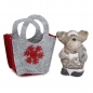 Gastgeschenk Weihnachten, Rentier Nr. 4 mit Filztasche, 65 mm.