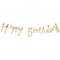 1,5 Meter Partykette, Geburtstag -Happy Birthday- in Gold