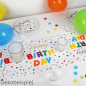 Dekobeispiel mit dem Tischdeko Paket Bunte Party.