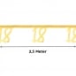 2,5 Meter Girlande, Geburtstag, -18- in Gold, 20,5 cm.