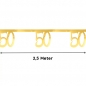 2,5 Meter Girlande, Geburtstag, -50- in Gold, 20,5 cm.