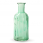 Glas Flaschen Vase Vintage mit Rillen, Norinne in Mintgrün, 19 cm.