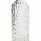 Nahaufnahme von der Glas Flaschen Vase Vintage mit Wabenmuster, klar, 20 cm.