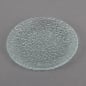Glas Kerzenteller rund mit Struktur, 11,7 cm.