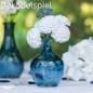 Dekobeispiel für das kleine Glas Flaschen Väschen, bauchig, in Blau, 11,5 cm.