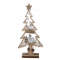 Holz Baum -Frohe Weihnachten- mit Schneemann, 30 cm.