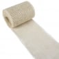 10 Meter Jute Tischband, schmal, grobmaschig in Creme, 15 cm.