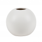 Keramik Tisch Väschen, kugelrund, in Weiß matt, 87 mm.