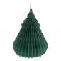 Kerze Tannenbaum, Weihnachten in Tannengrün, 10 x 7 cm.