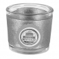 Kerzenglas Geburtstag, Glitzerband in Silber mit auswählbarer Jahreszahl, 80 mm