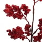 Nahaufnahme von dem Deko Zweig mit kleinen Beeren in Rot, 35 cm.