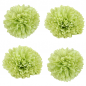 4er Set Kunstblume Dahlienkopf in Hellgrün, 85 mm.