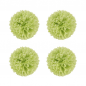 4er Set Kunstblume Dahlienkopf in Hellgrün, 85 mm.