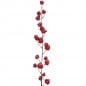 Kunstblume, Deko Zweig Physalis, Lampionblume in Rot, 88 cm.