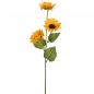 Kunstblume Sonnenblume mit 3 Blüten, 59 cm