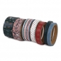 7 Deko Motiv Klebestreifen, Washi Tape, Winter-, Weihnachtsmix, 6 - 22 mm.