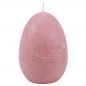 Ostereier Kerze Rustic matt in Altrosa, durchgefärbt, 110 x 80 mm.