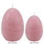 Ostereier Kerze Rustic matt in Altrosa, durchgefärbt, 110 x 80 mm und 85 x 60 mm.