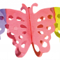 6 Meter Papier Girlande Schmetterlinge, bunt, 15 cm, Nahaufnahme.