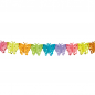 6 Meter Papier Girlande Schmetterlinge, bunt, 15 cm.