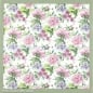 20er Pack Servietten Romantische Blumenpoesie, 33 x 33 cm, Ansicht aufgeklappt.